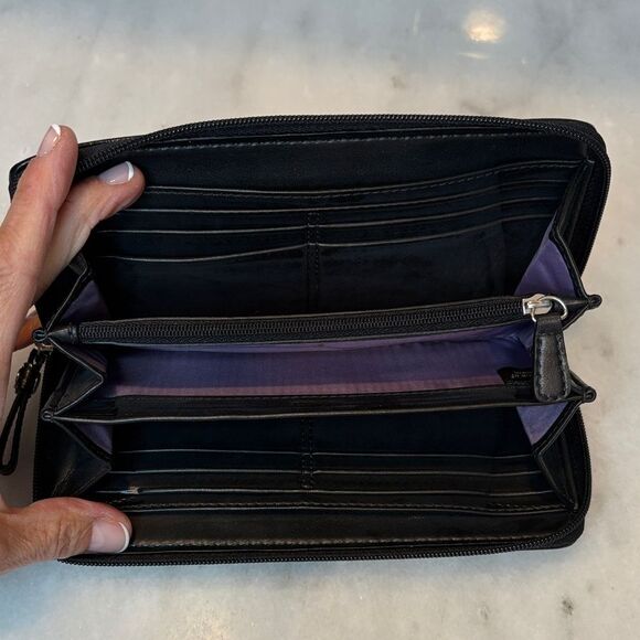 Coach Wallet Y2K Maralee Jacquard Signature Logo Full Zip Wallet - Picture 16 of 16